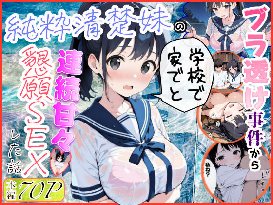 「中出し」 純粋清楚妹のブラ透け事件から、学校で家でと連続甘々中出し懇...