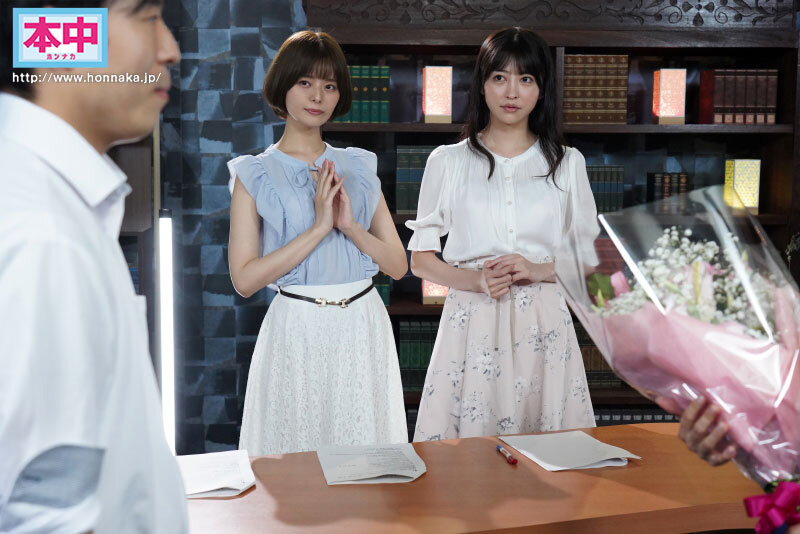 【中出し】 W女子アナささやき淫語ハーレム メインキャスターを狙う2人...