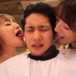 【中出し】 ひそひそ耳打ち淫語で誘惑してくるおっぱい密着挟み撃ちハーレム美容室 小花のん 百永さりな 『高画質』