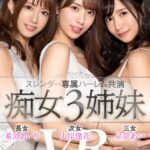 【中出し】 【VR】【HQ超高画質】プレミアム専属スレンダー美女がハーレム共演！アナタは3姉妹に仕える執事！ 全員にシャブられ回されフェラ抜きされた後、怒涛の全員生ハメ挿入で天国or地獄の服従生活が始まる…！ 『高画質』