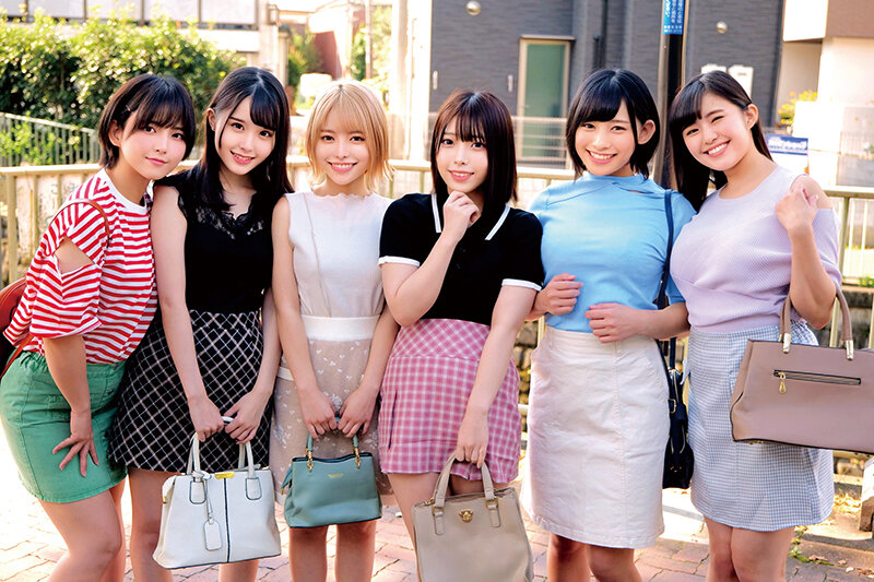 【中出し】 仲良し6人組が挑戦！イケメンAV男優の凄テク我慢出来たら1...