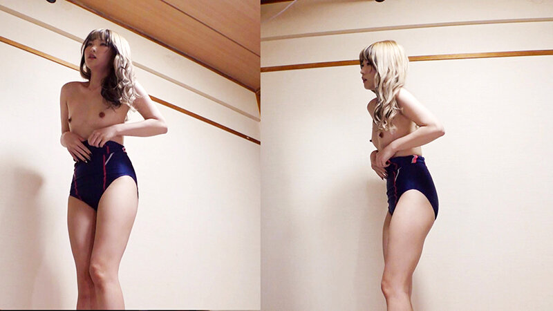 【中出し】 日泉舞香 濡れてテカってピッタリ密着 神競泳水着 ロリ可愛...