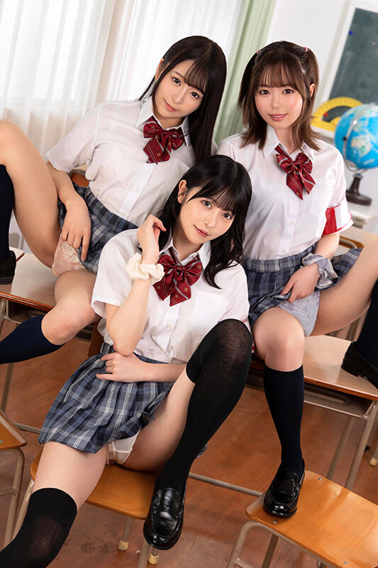 【中出し】 生徒会の痴女J系3人組が学園中の男をヨダレたっぷりな舐めま...