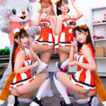 【中出し】 着ぐるみバイトはエッロいチアガールと楽屋が一緒！しかもカワイイ着ぐるみで油断したのか目の前で生着替え！脱ぐのを忘れてガン見でフル勃起！2 『高画質』