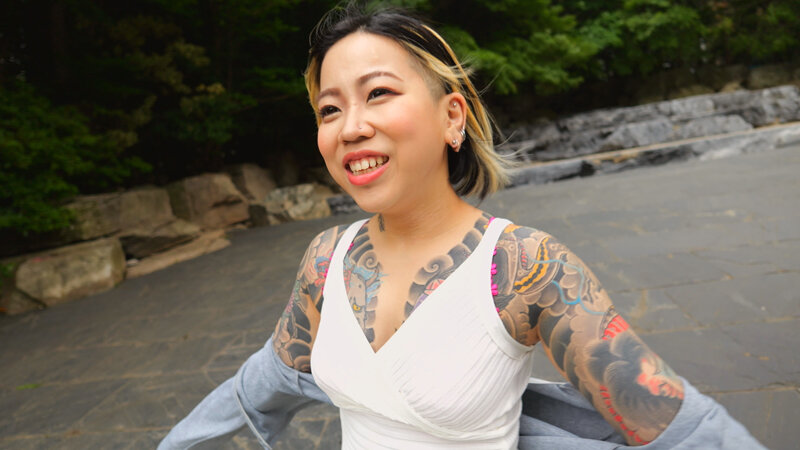 【中出し】 スプリットタンと全身和彫りの女のエクスタシーデート 結城雫...