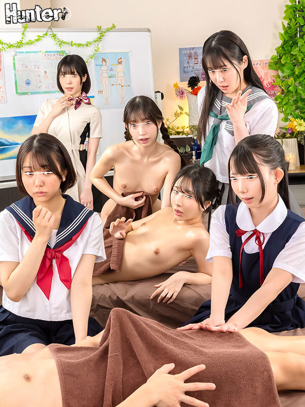 【中出し】 「えっ！？ココで勃起？」エステサロンの職業体験に行ったらう...