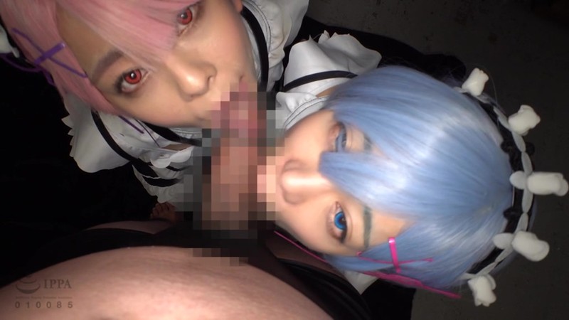 【中出し】 美少女メイド姉妹レ●＆ラ●×アナル＆マ●コ3穴中出しファッ...